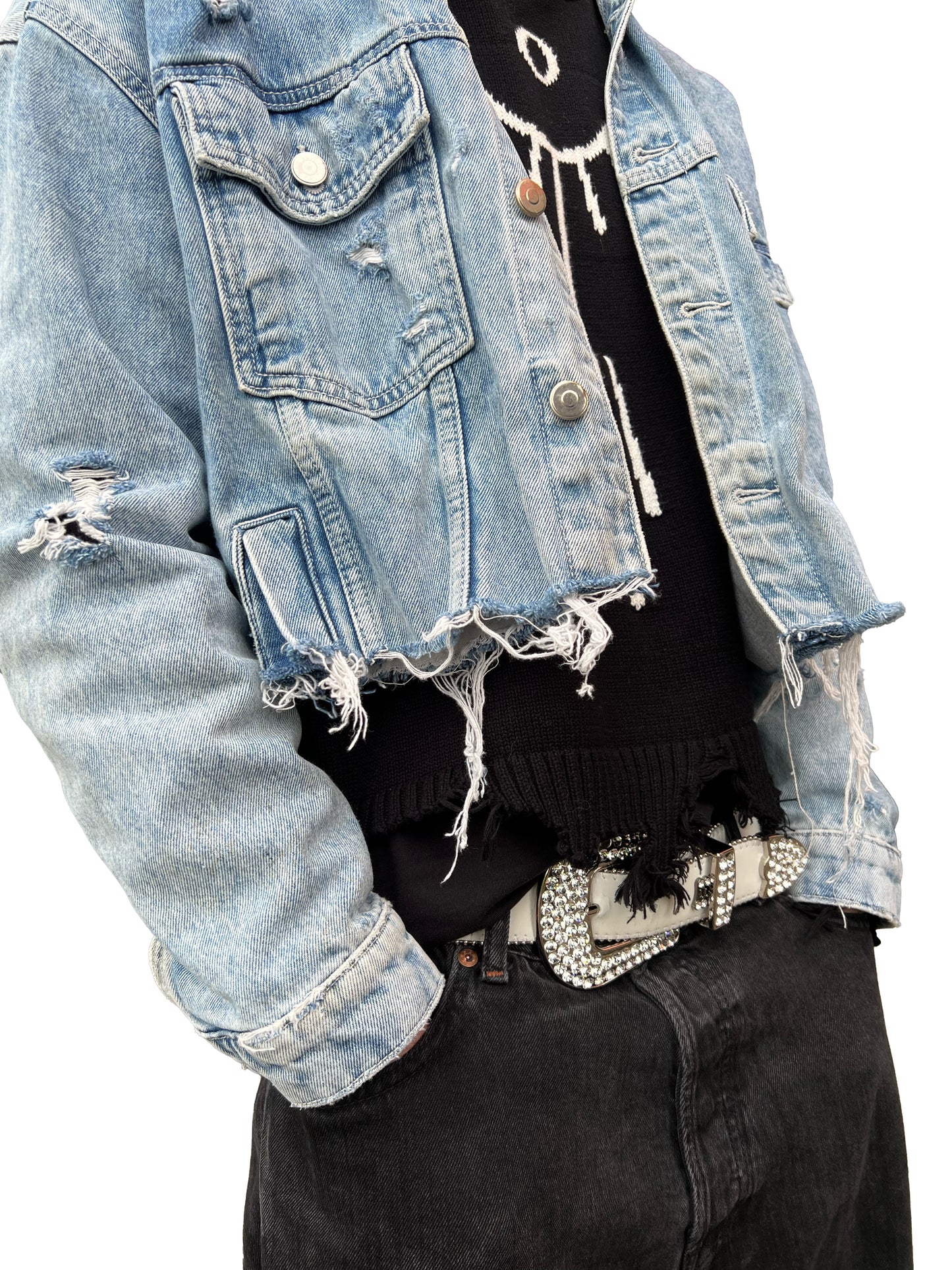 Destroyed Denim Jacket